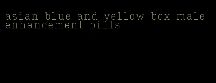 asian blue and yellow box male enhancement pills