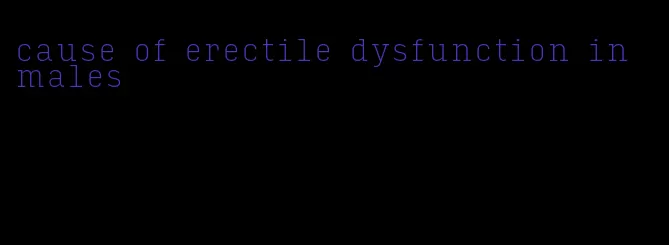 cause of erectile dysfunction in males